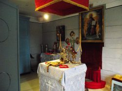 Vespers Sheet Music - The altar at the Annunciation chapel, Russian Bishp's house, Sitka AK