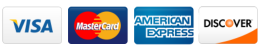 Visa, MasterCard, American Express, and Discover