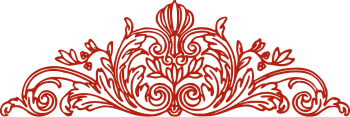 Top decorative flourish - Red